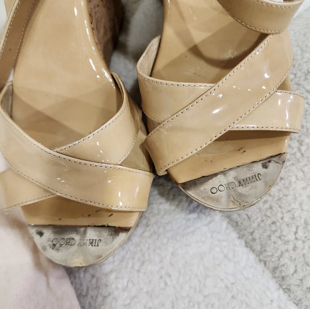 Jimmy Choo Nude Wedges